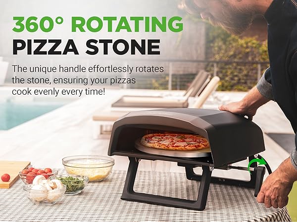 Amazon.com: NutriChef Outdoor Pizza Oven with 360° Rotating
