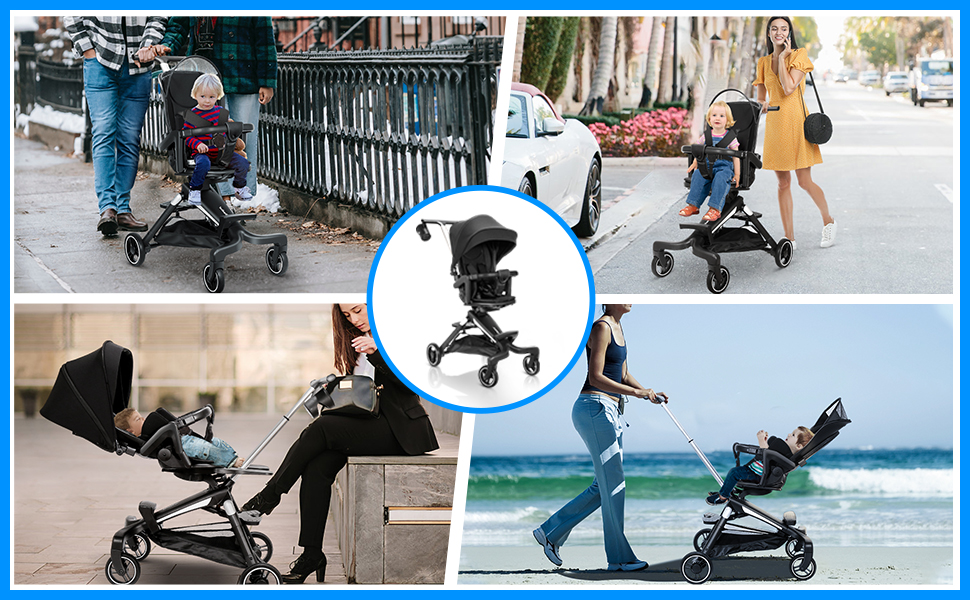 Wheelive Lightweight Stroller for Toddlers, 2 in 1 Baby