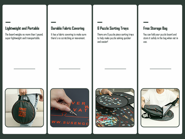 HXMARS Foldable Jigsaw Puzzle Board