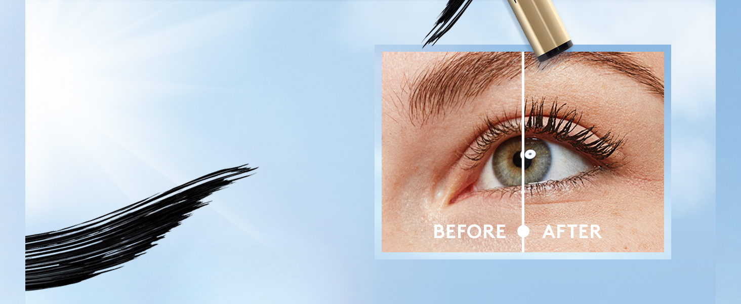 lash extension effect before & after
