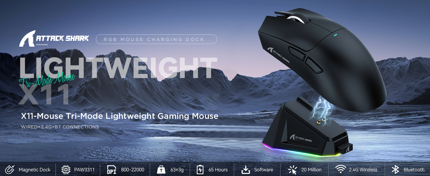 X60HE Magnetic Keyboard with X11 Gaming Mouse