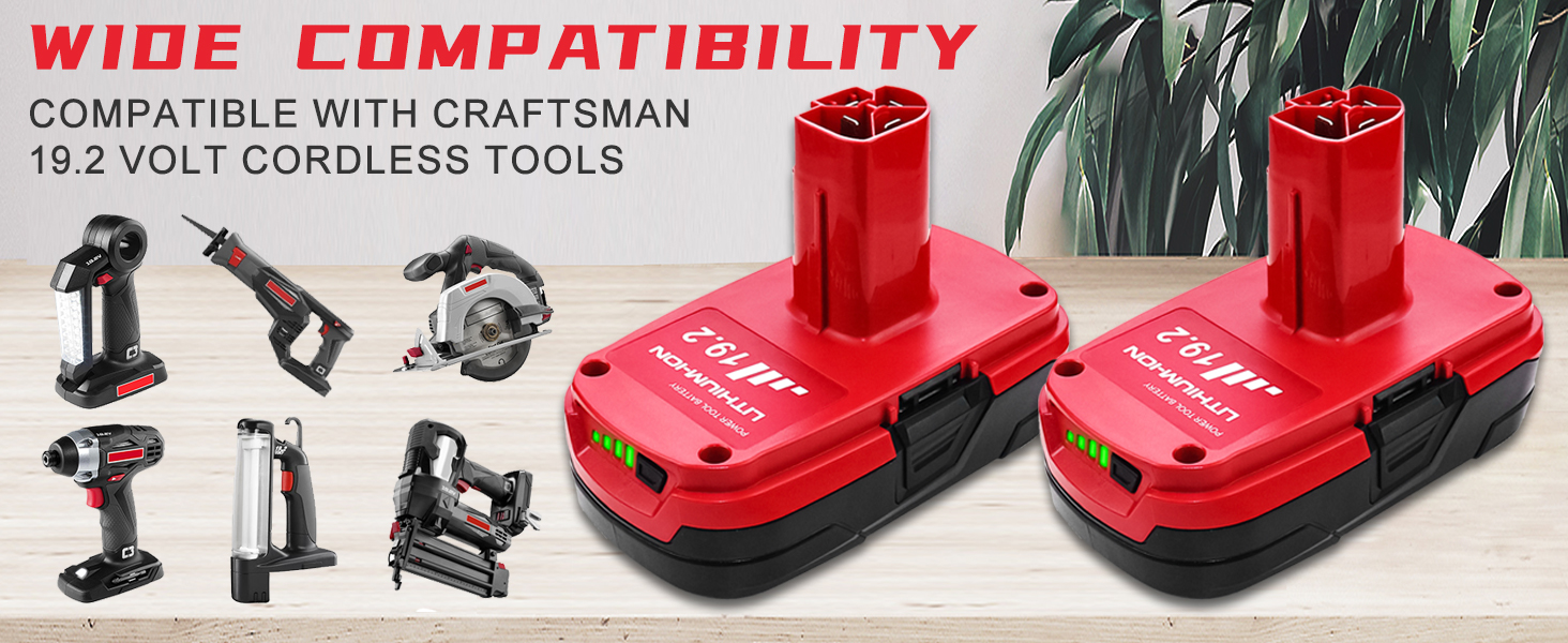 2Packs 19.2V C3 3.0Ah Replacement for Craftsman 19.2V
