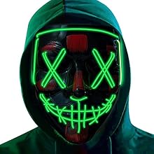 LED Halloween Mask for Halloween Decorations/Halloween Costuume/Halloween Face Mask
