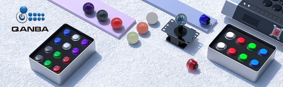 QANBA GRAVITY KS Arcade Button 24mm×12 Qanba Gravity KS Mechanical Arcade Buttons 24mm Snap-in