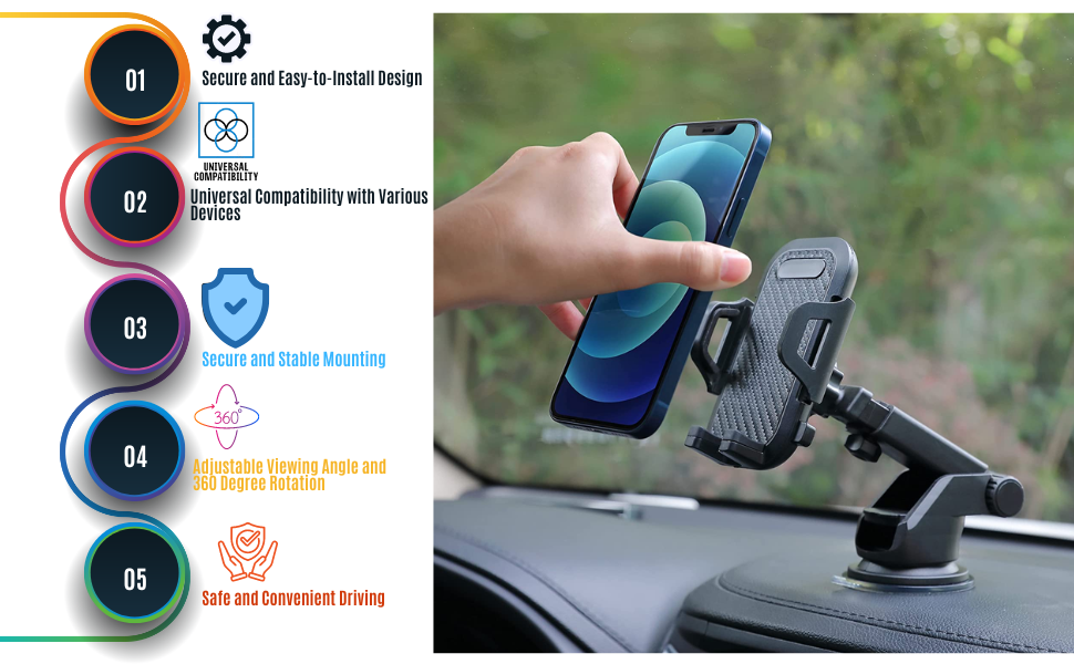 LAX Gadgets Phone Mount for Car-LNGCRDL