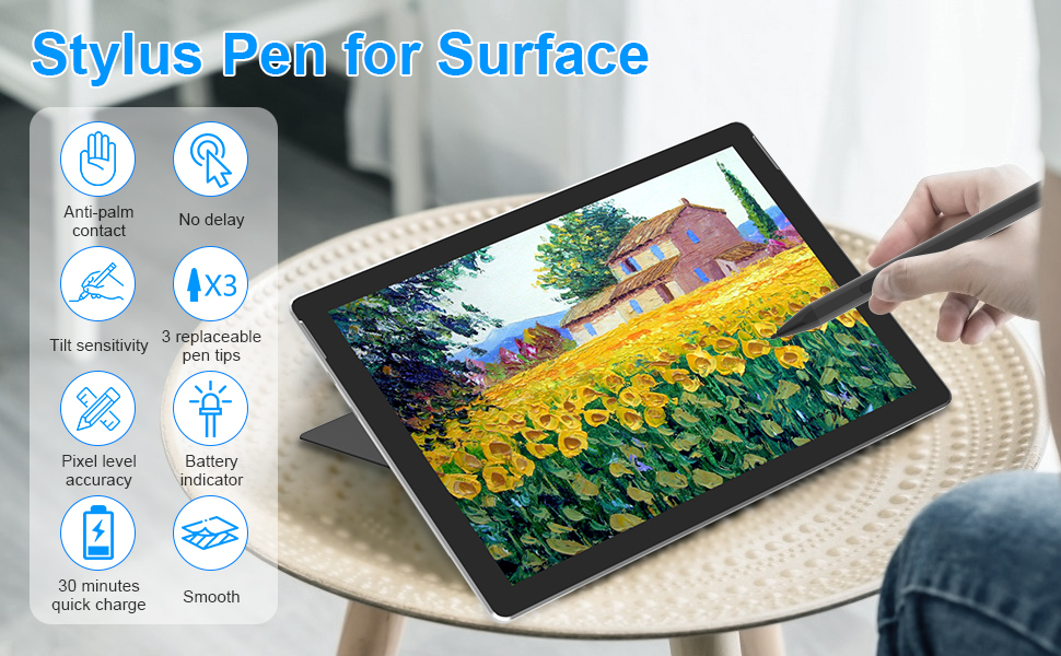 Amazon.com: Surface Pro 7/8/9/6/10/11/Go Pen Stylus for
