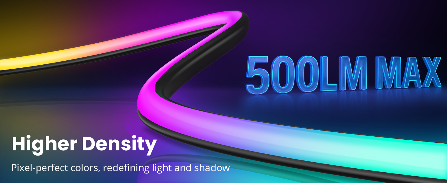 High Brightness, Adjustable lumen output: 500LM (3m)