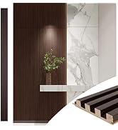 Art3d Slat Wood Wall Paneling for Interior and Ceiling Decoration - Pack of 4pcs + 1pc End-Trim, ...