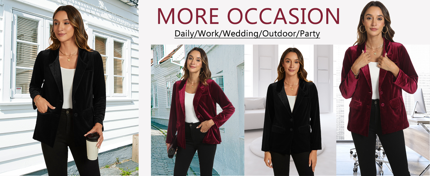 Velvet Blazer Occasions