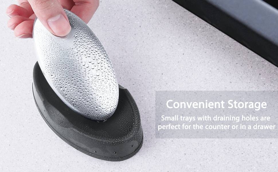 Lumkew Stainless Steel Soap Bar, Hands Odor Remover Eliminator with Draining Tray