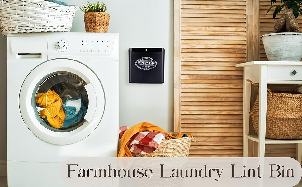 PERFNIQUE Lint Bin for Laundry Room, Wall Mounted