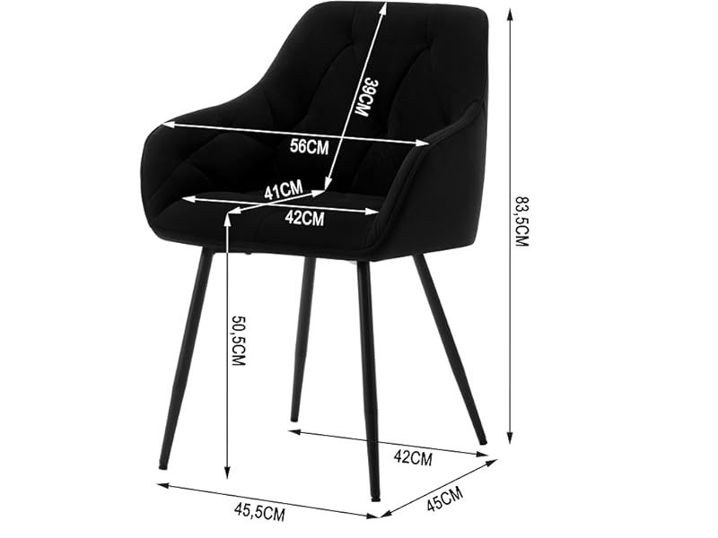 WOLTU Set of 4 Dining Chairs Kitchen Chairs Upholstered Living Room Chairs with Backrest