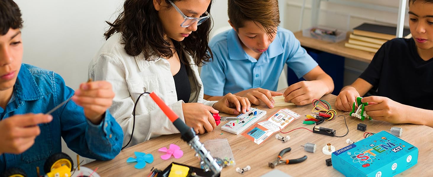 Sntieecr Electric Circuit Motor Kit for Kids 812, Electric