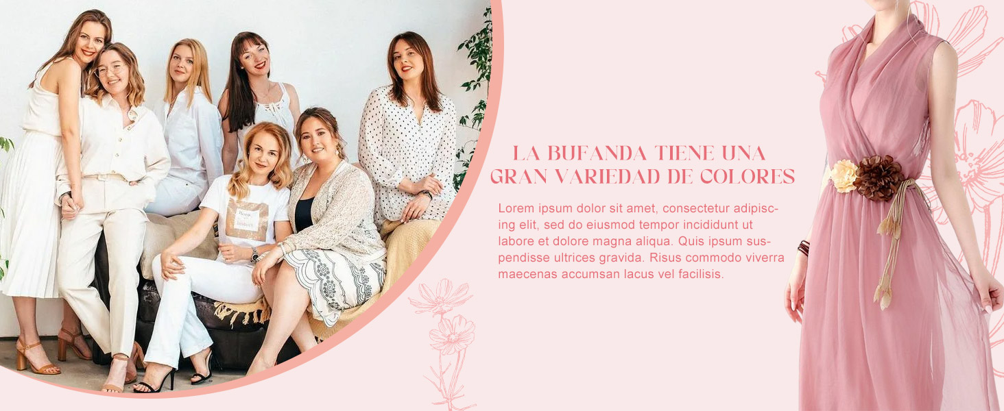 Bufandas Mujer Color Sólido