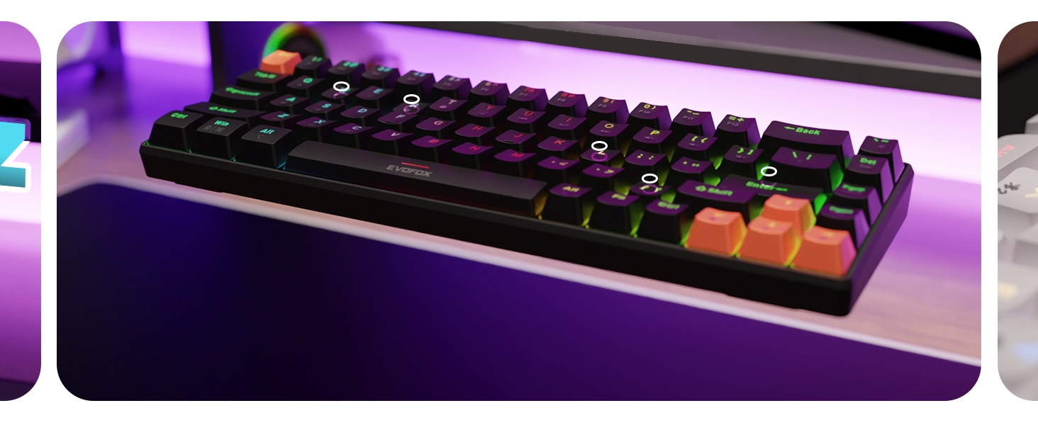 EvoFox Katana S Mini Tri-Mode Wireless Mechanical Gaming Keyboard