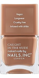 brown nail polish with colour-matched cap