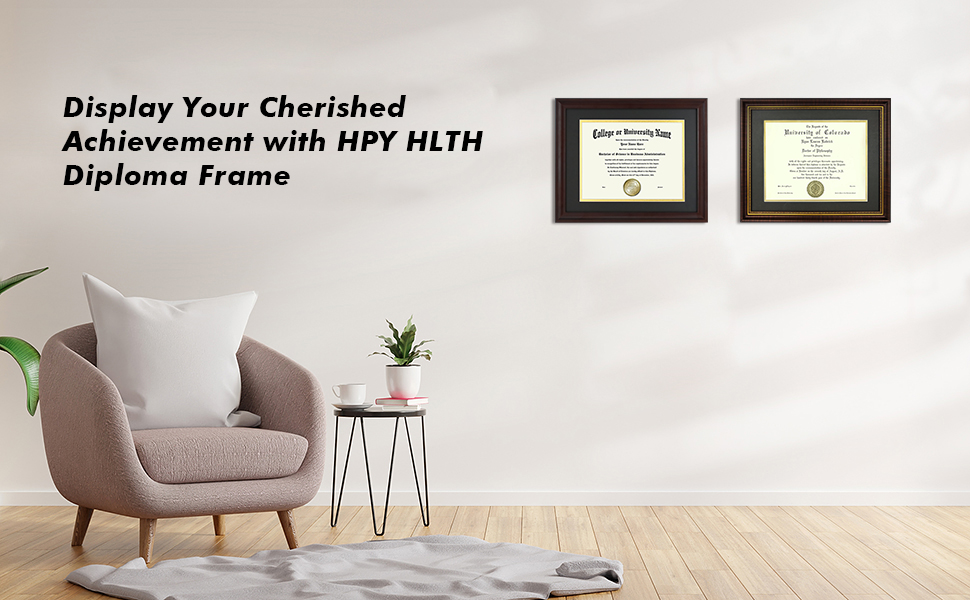 Diploma Certificate Frame 11x14 or 8.5x11 Diploma Frame