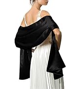 MLMW Shawls and Wraps for Evening Dresses Satin Shawl Wraps for Women Extra Long Wedding Shawls f...