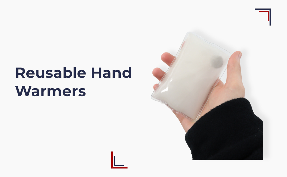 Reusable Hand Warmers Gel Click Hand Pocket Warmers (2 PACK) Ideal