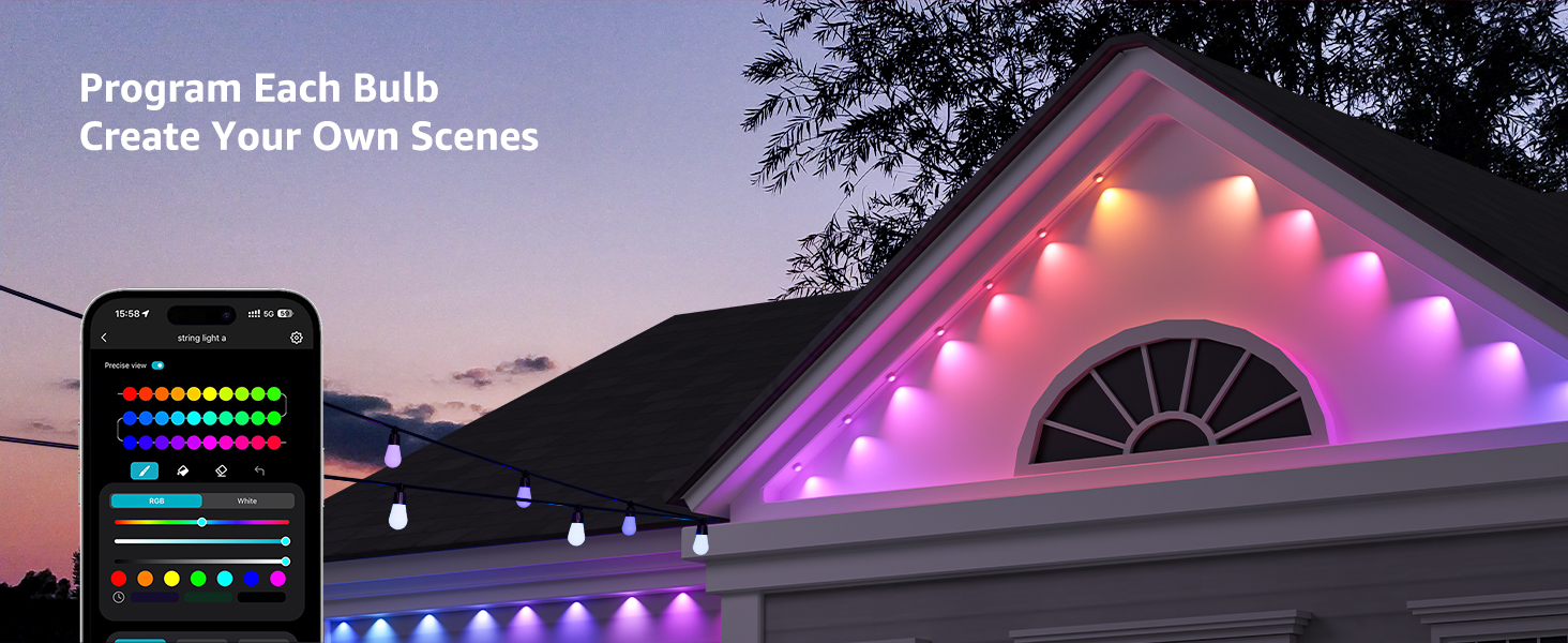 outdoor house lights string light