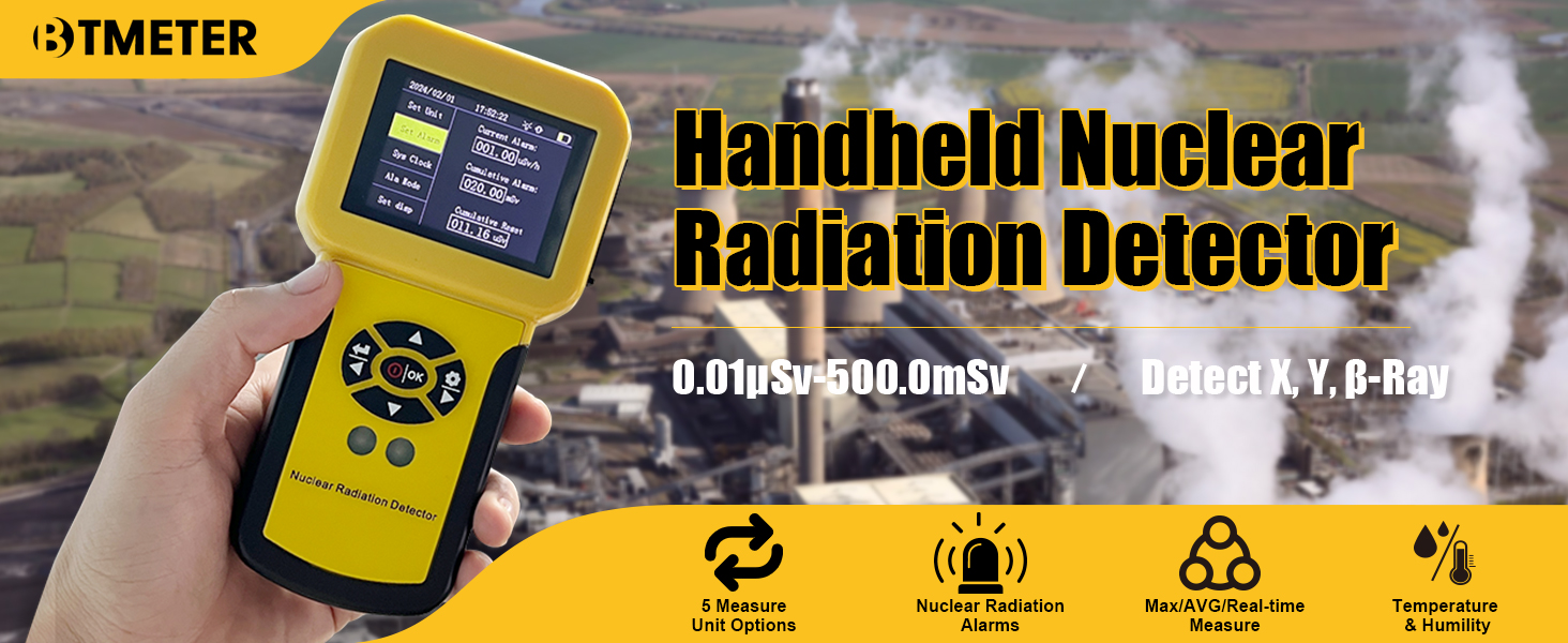 Nuclear Radiation Meter Geiger Counter, BTMETER Radioactive Detector