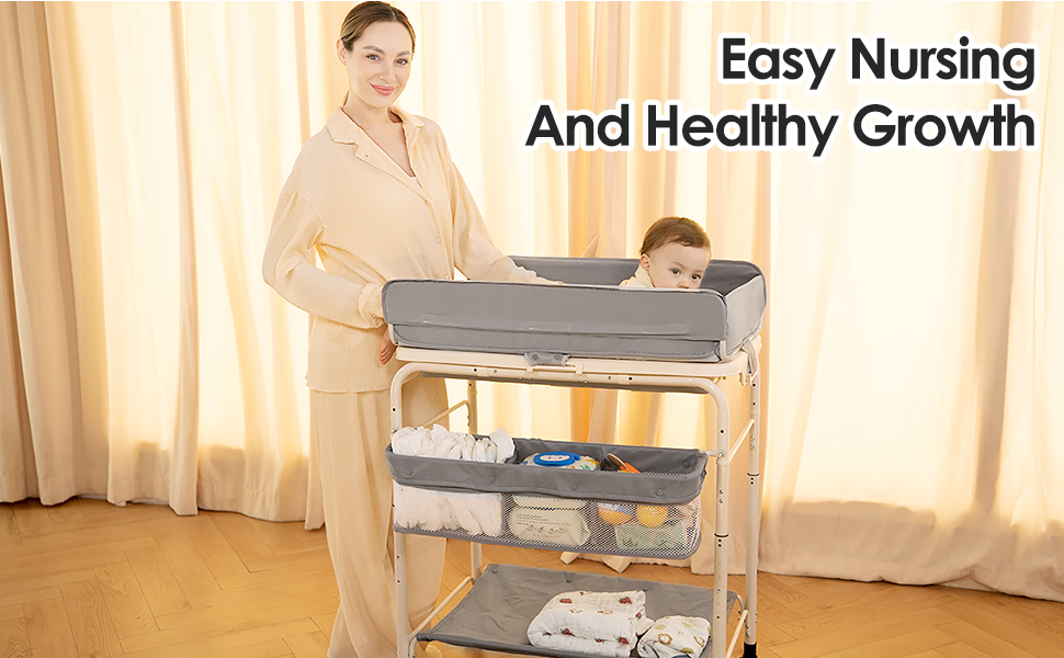 baby bath tub with stand and changing table