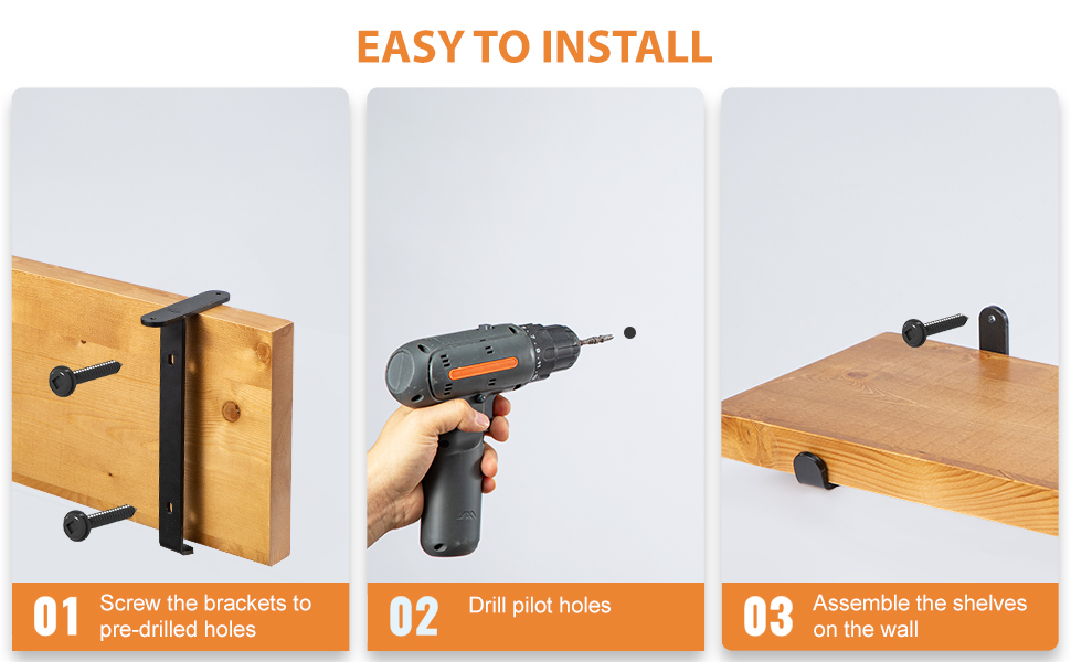 Soild Wood Floating Shelves