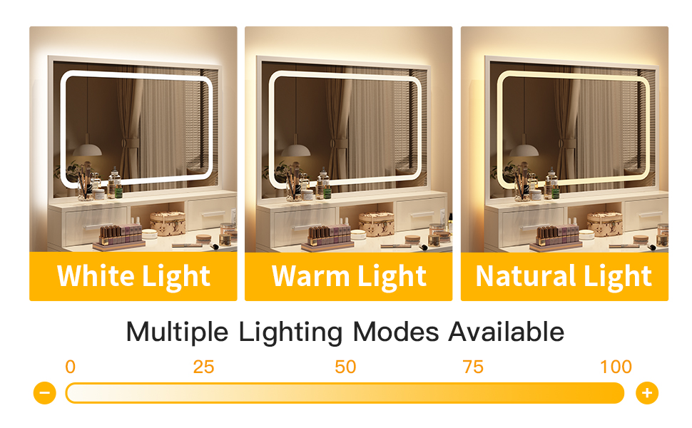 Makeup Vanity with Mirror and Lights, Vanity Desk Table