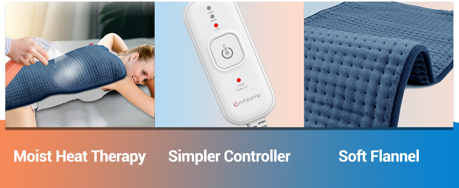 Comfytemp Heating Pad for Back Pain Relief FSA HSA