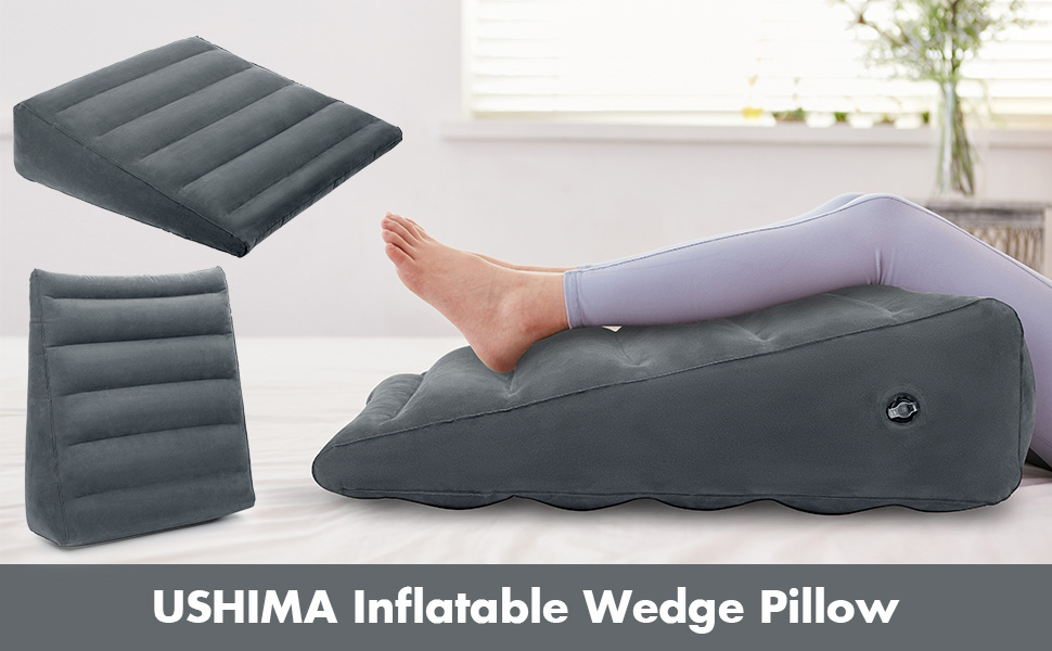 Amazon.com: USHMA Inflatable Wedge Pillow, Portable Travel Wedge Pillow ...