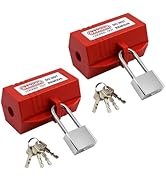HiLKCO Industrial Grade Plug Lockout Device for 110-220V Power Cords - Polypropylene Lockout Tago...