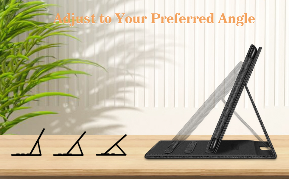 kindle 2022 11th gen lightweight silicone shock absorb tri fold skin rotating stand holder