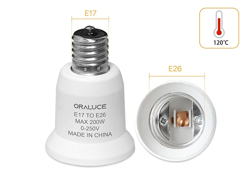 Amazon.co.jp: ORALUCE E17-E26口金変換アダプター E17 E26変換