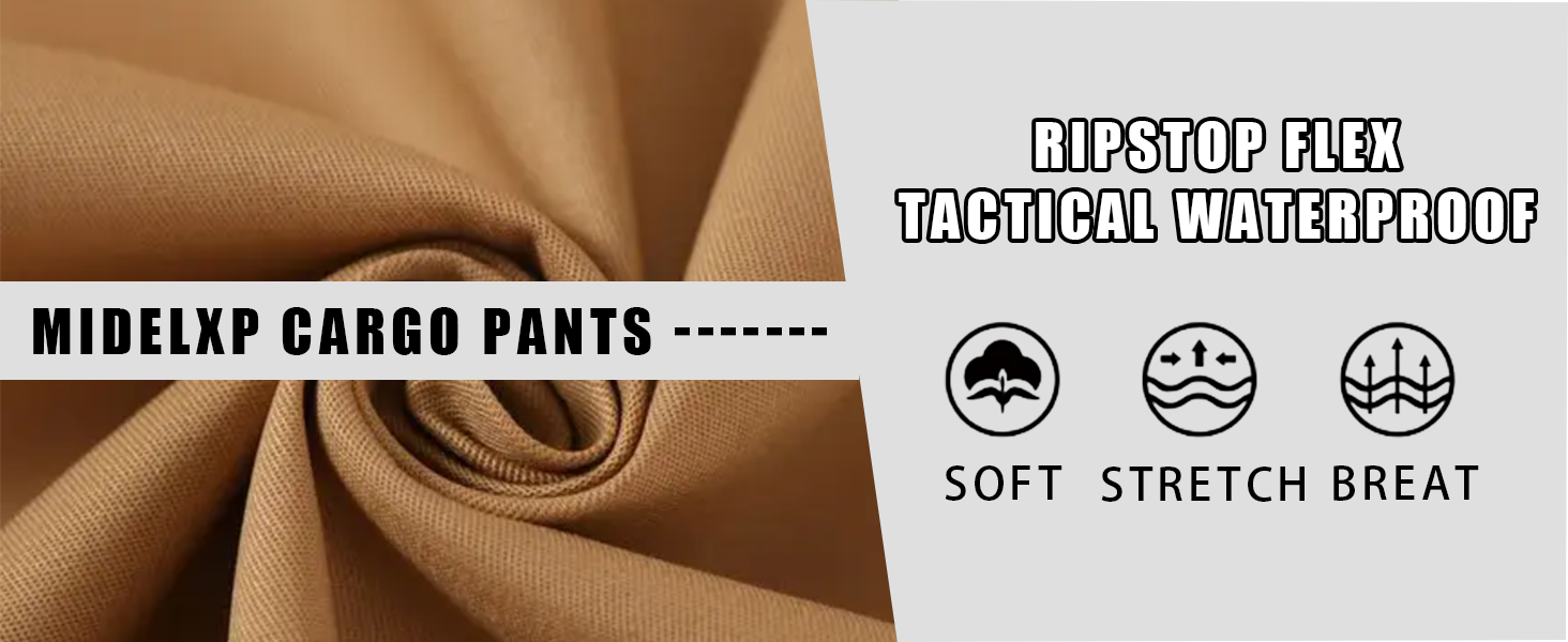 Stretch Cargo Pants for Men Work Ripstop Flex Flexcamo Tactical Waterproof Pants 