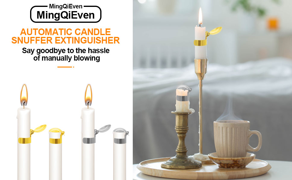 4Pcs Candle Snuffer,Gold Automatic Fire Extinguishing, Automatic Candle Extinguisher