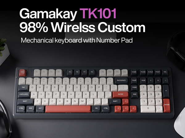 Amazon.com: GK GAMAKAY TK101 98% Mechanical Keyboard with Number