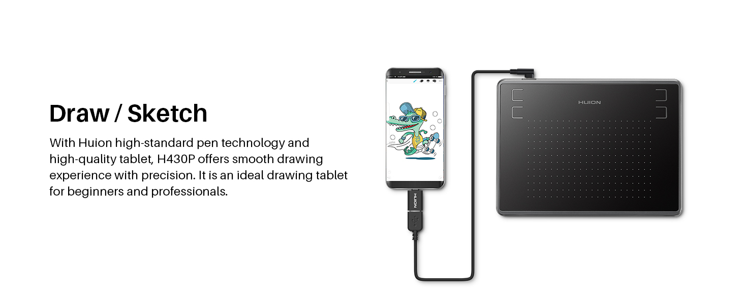 HUION H430P drawing tablet graphic tablet
