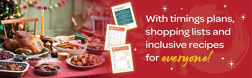 With timings plans, shopping lists and inclusive recipes for everyone!