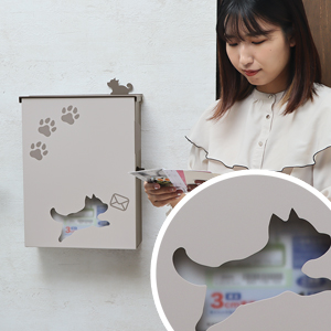 Amazon.co.jp: 壁掛けポスト 2way スタンドポスト 犬 ドッグ A4