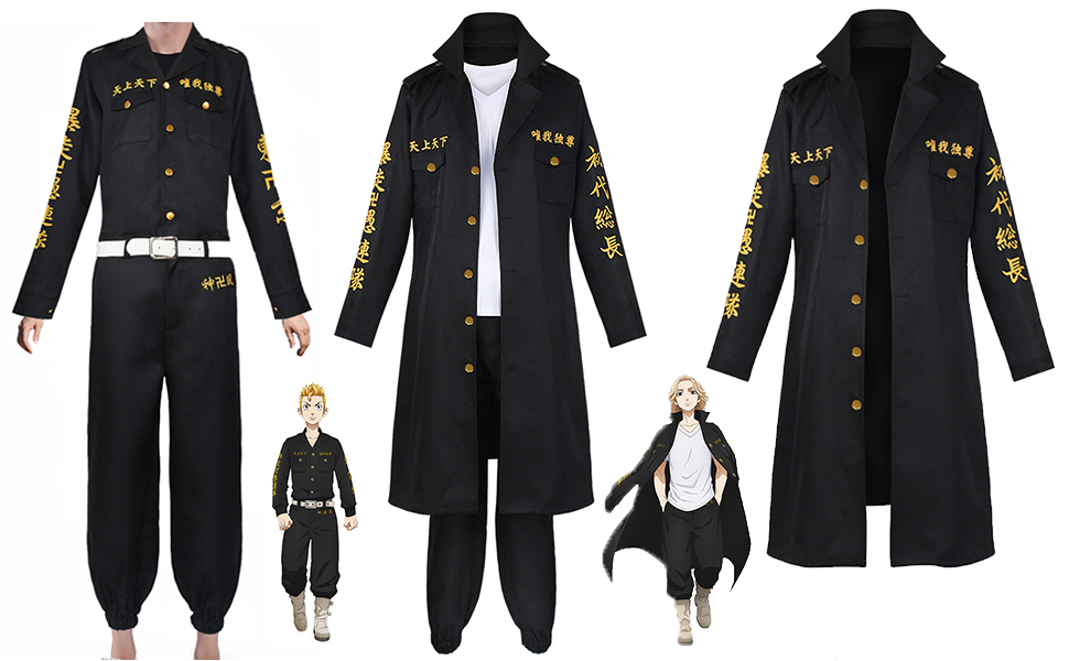 ️⭕フルセット 東京卍リベンジャーズ 特攻服 コスプレ衣装 佐野万次郎　Lサイズ Amazon.co.jp: [HOLOUN] 佐野万次郎 コスプレ 衣装 刺繡スタイル