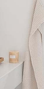 Amazon.com: Blomus Caro Jumbo Waffle Bath Towel Tan 28x55