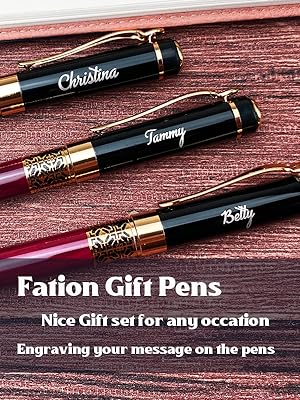 Personalized Ink Pens Engraved with Name or Message, Team Name, Phone –  Ancolo office