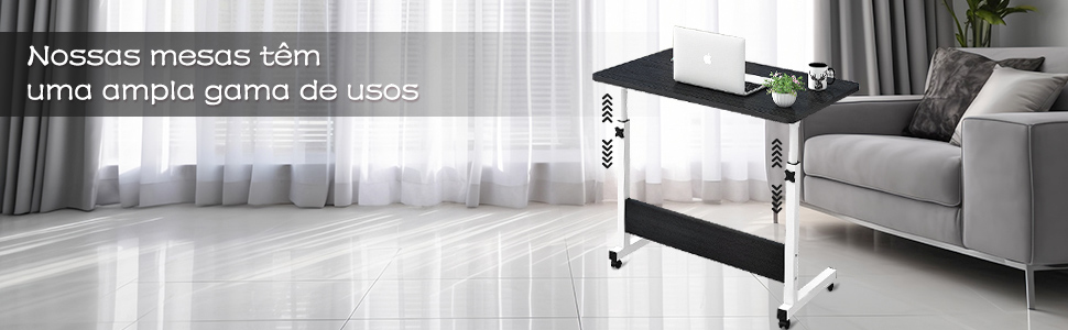 Mesa ajustável dobrável, mesa de cabeceira multifunctional