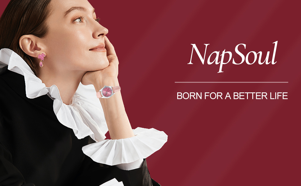 NapSoul light weight small wrist luminous quartz watch