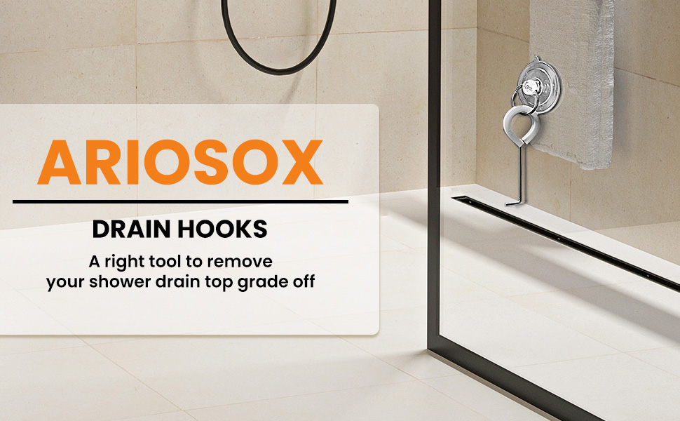ARIOSOX 2Pack Shower Drain Hook for Drain Cover Removal