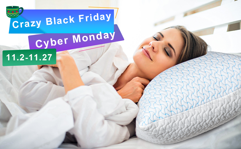 Niceeday Shredded Memory Foam Pillows for Sleeping Bed Pillow