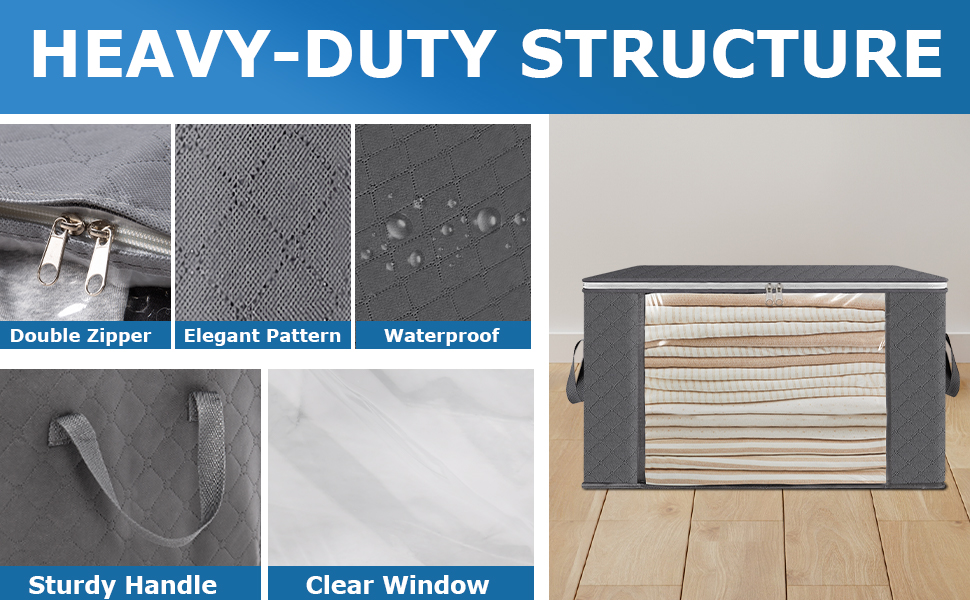  closet organizers and storage; storage bins with lids; coat storage bag; Christmas tree storage bag