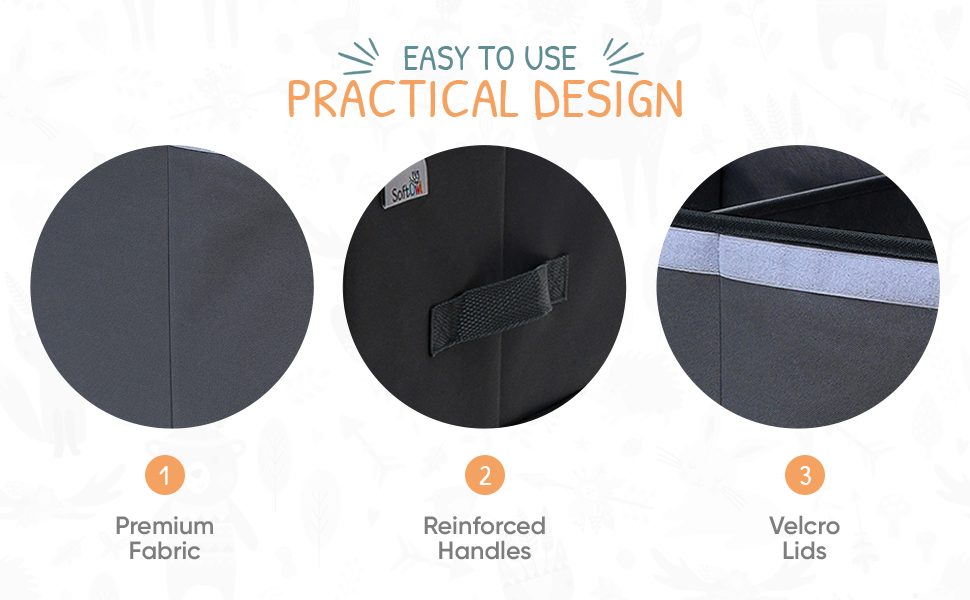 SoftOwl Extra Large Toy Storage Organizer with Lid Sturdy