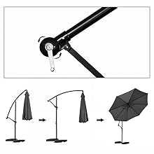 Parasol Déporté avec Manivelle