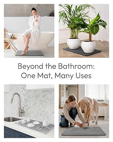 Versatile stone bath mat